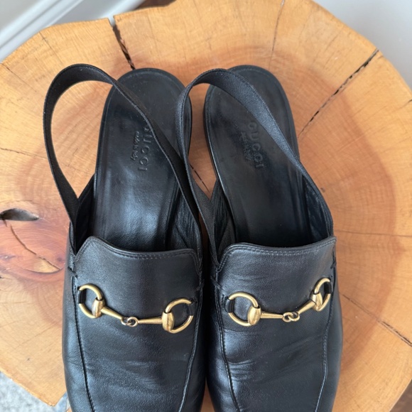 Pre-Loved Gucci Women's Slingback Horse Bit Loafers Size 38.5 - Picture 2 of 7